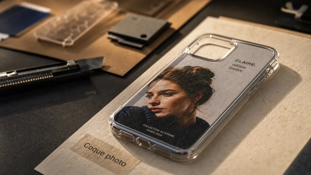Coques telephones personnalisables : coque photo transparente avec image imprimée
