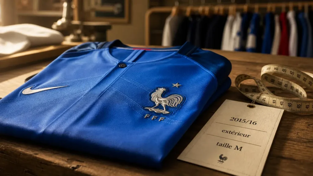 Maillot equipe de france 2015 extérieur : état réel, entraînement