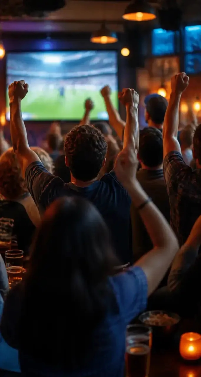 Ambiance supporters avant un match de football