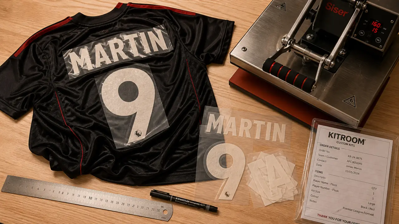 Maillot de foot à floquer : nom et numéro floqués