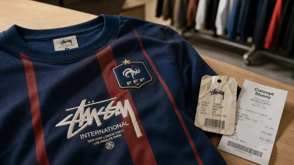 Maillot de foot Stussy : concept, prix et critères à vérifier avant d’acheter