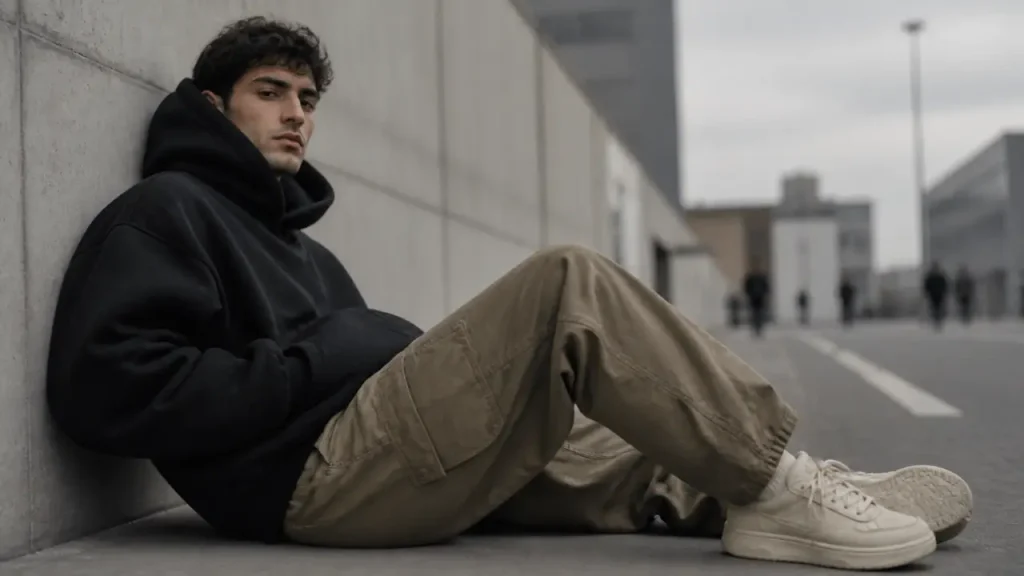 Tenue streetwear homme : hoodie, cargo et sneakers pour rester urbain sans look déguisé