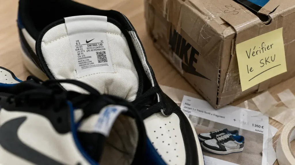 Vérifier l’authenticité Nike : étiquette, QR code et détails qui trahissent une fausse paire