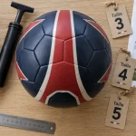 Ballon de foot psg bleu rouge blanc, taille 3-4-5, avec pompe et étiquettes