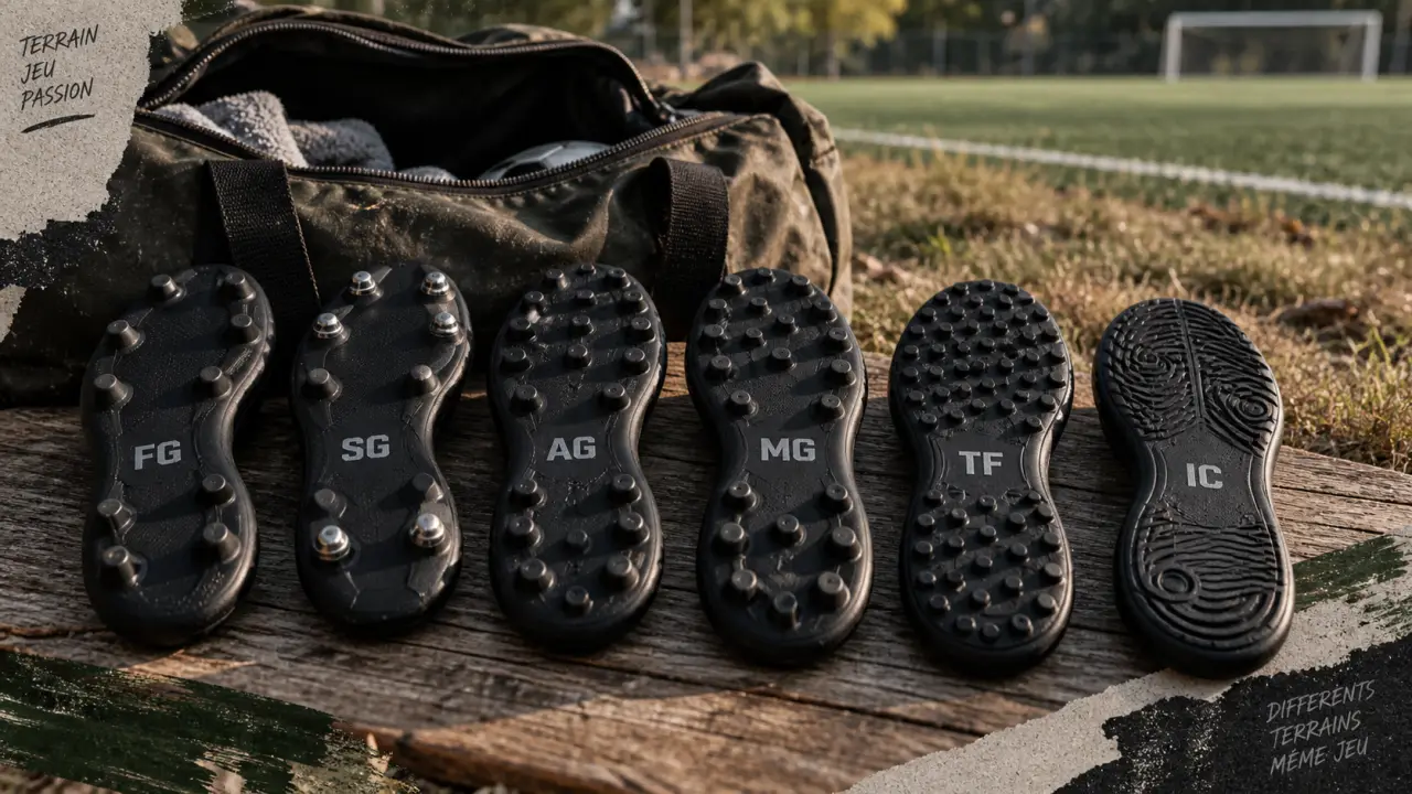 Semelles de crampons football pour terrain naturel et synthétique