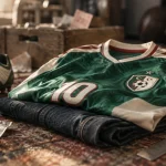 Maillot de foot algerie vert blanc authentique et confortable, détails rouges et flocage net