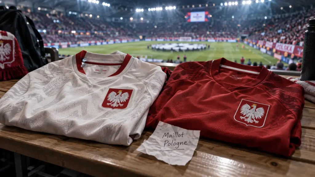 Maillot foot Pologne : choisissez le modèle officiel adapté au terrain ou aux tribunes