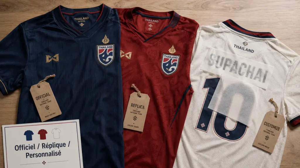Officiel, réplique ou flocage : quel maillot foot Thaïlande choisir sans se tromper ?