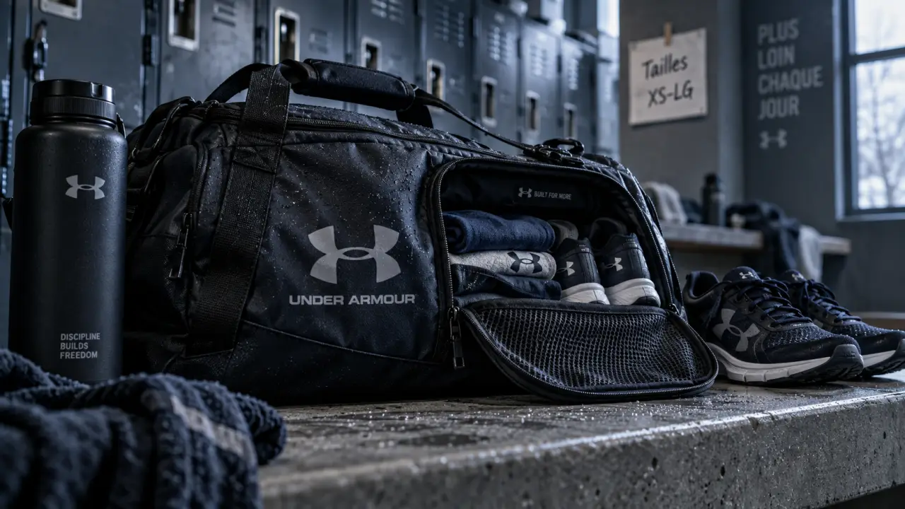 Sac de sport under armour Undeniable 5.0, chaussures et linge dans une poche aérée