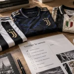 Maillot de foot Juventus domicile et vintage, détails à vérifier