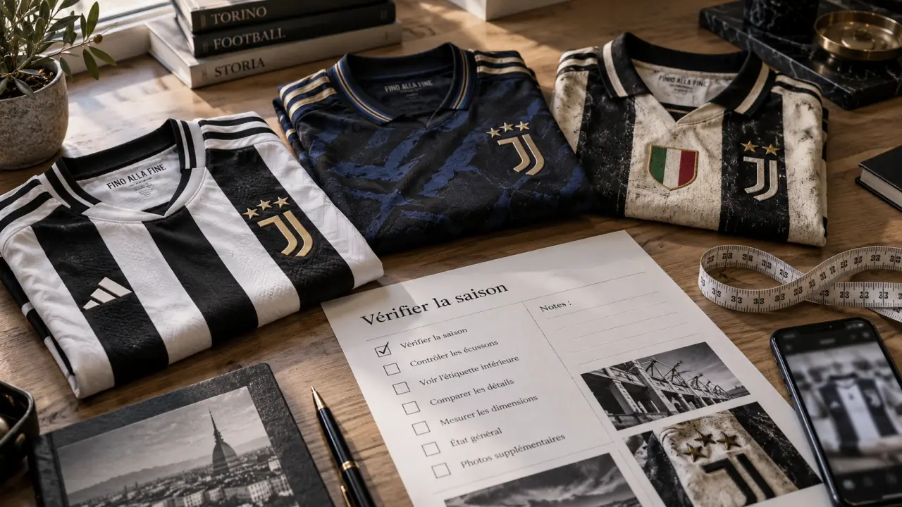Maillot de foot Juventus domicile et vintage, détails à vérifier