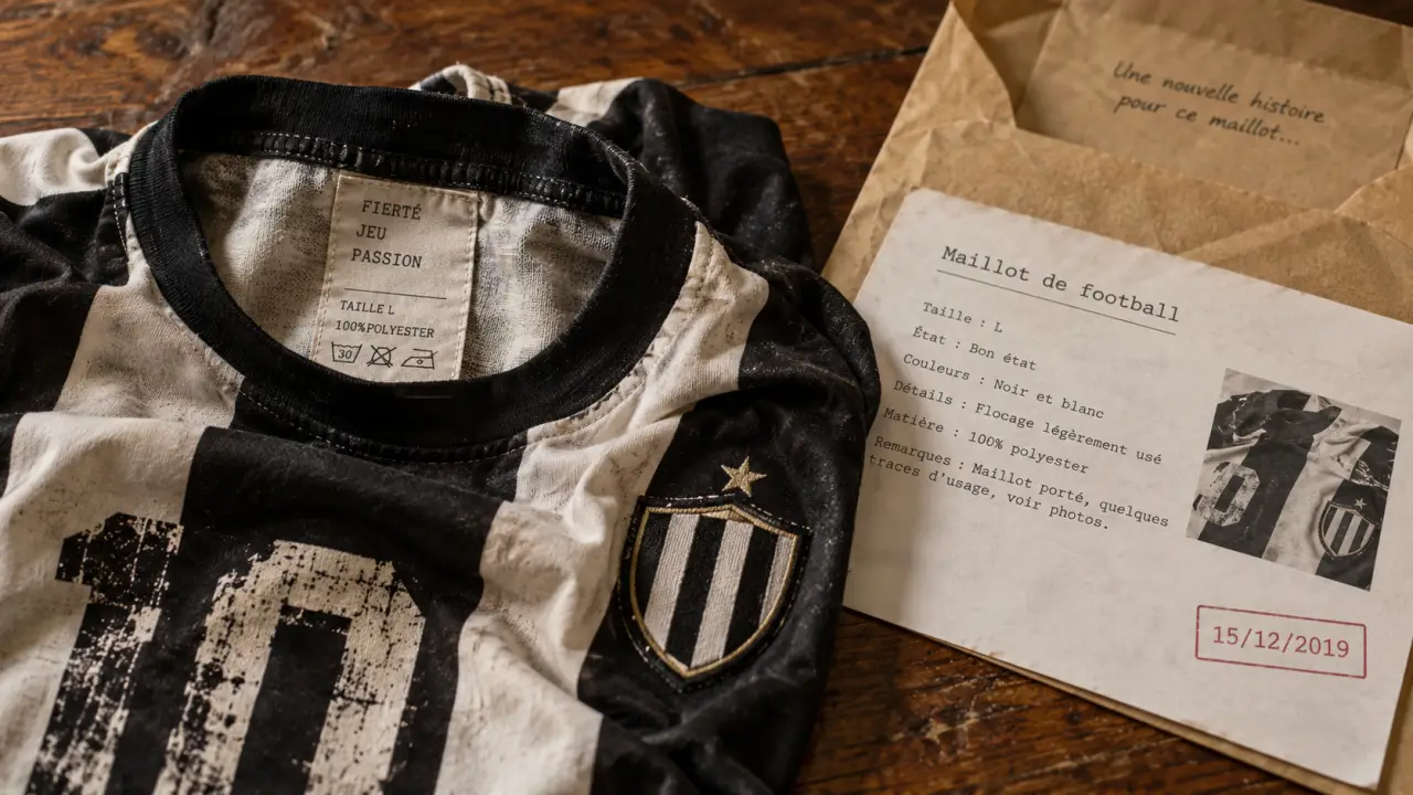 Maillot gambardella noir et blanc sur table
