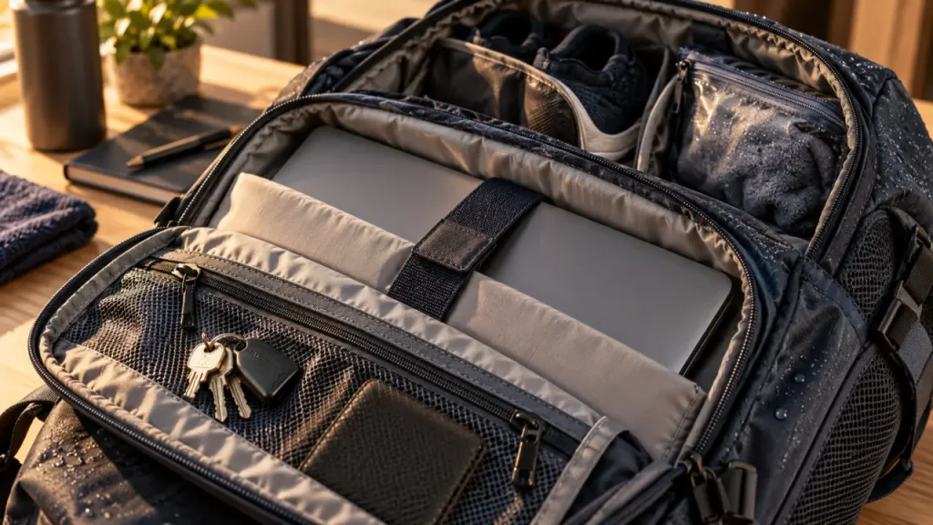Sac à dos sport homme : le bon volume sans sacrifier chaussures et ordinateur